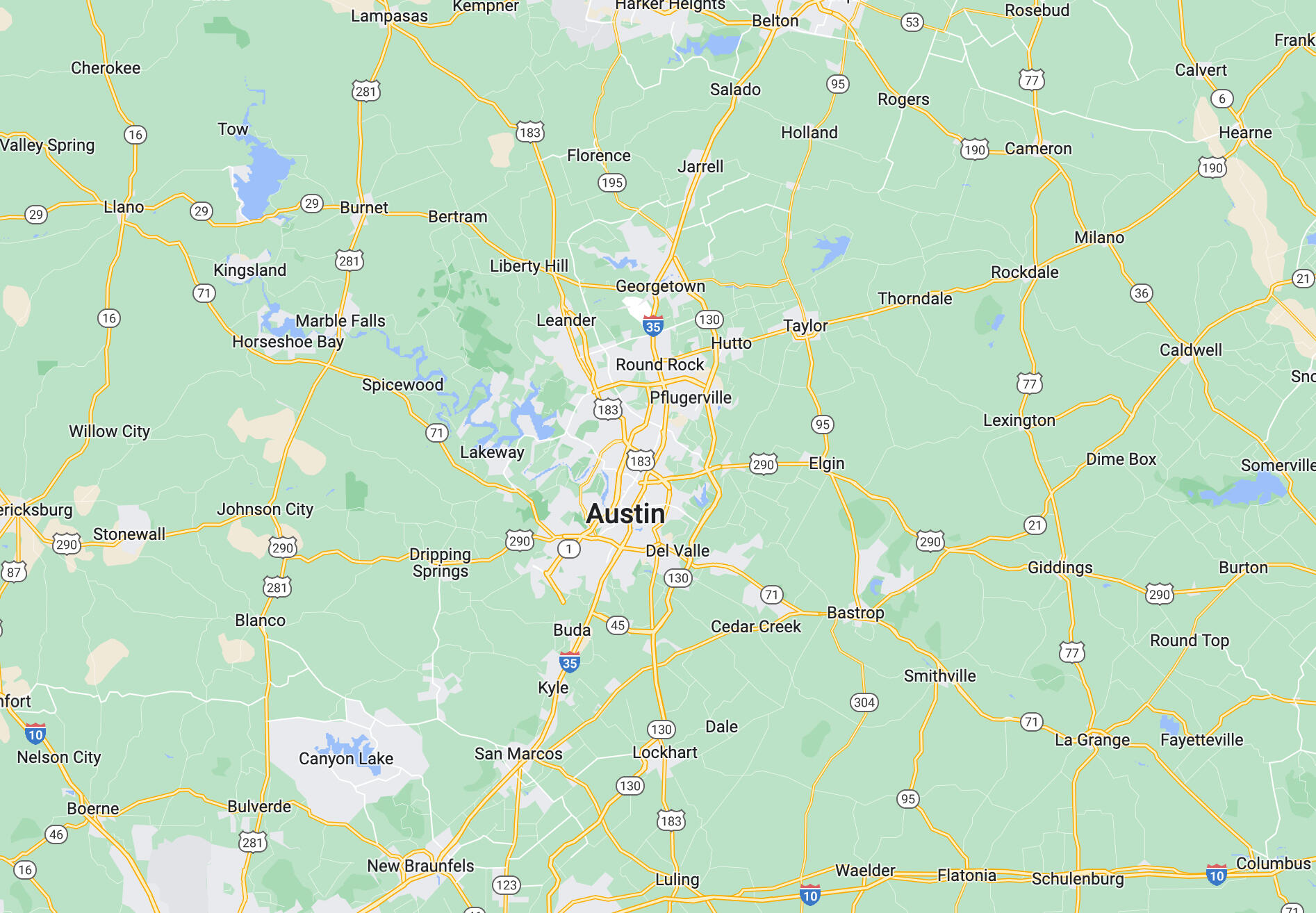 Alpha Chip Seal's Service Area in Austin and Round Rock, Texas